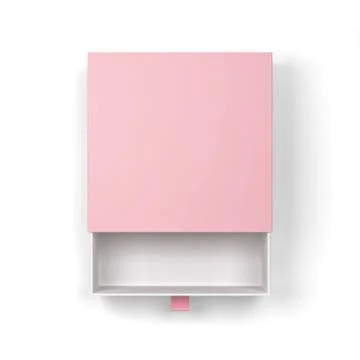 Blank drawer type box mockup Stock Illustration