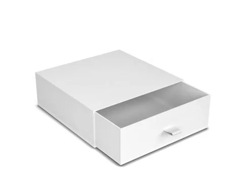 Blank drawer type box mockup Stock Illustration