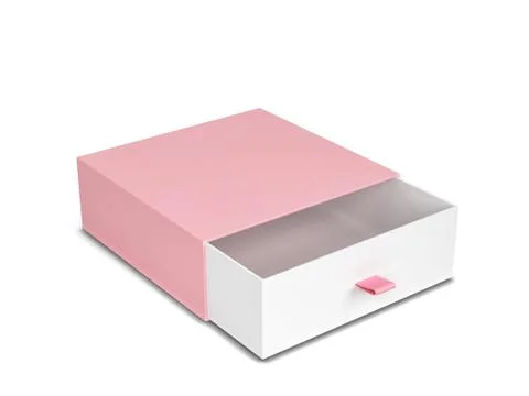 Blank drawer type box mockup Stock Illustration