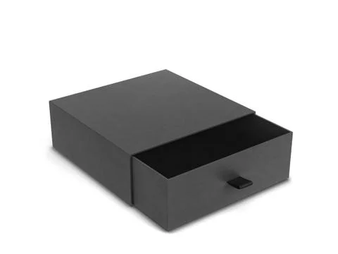 Blank drawer type box mockup Stock Illustration