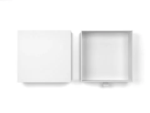 Blank drawer type box mockup Stock Illustration
