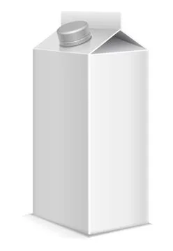Blank drink pack mockup. Realistic carton package Ilustração Stock