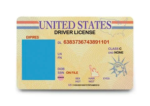 Blank Driver License Stock Photos