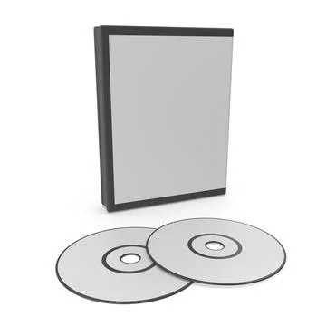 Blank dvd case and discs for media software Stock Illustration