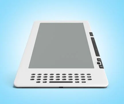 Blank E-book reader 3d render image on gradient Stock Illustration