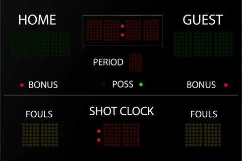 Blank electronic scoreboard mockup Stock Illustration