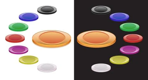 Blank ellipse buttons Illustrazione stock