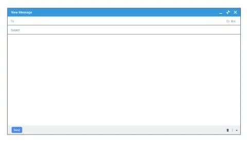 Blank email template. Isolated Vector Illustration Stock Illustration