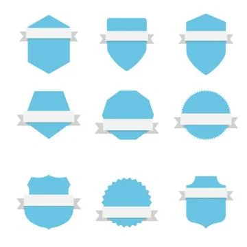 Blank emblem label Stock Illustration