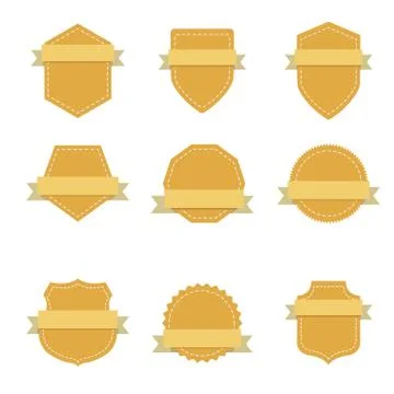 Blank emblem label Illustrazione stock