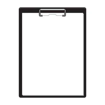 Blank empty clipboard mockup flat and solid color design vector Stock Illustration