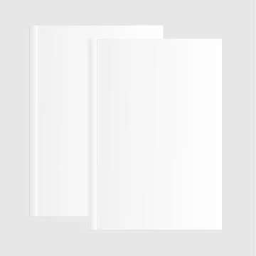 Blank empty magazine or book a gray background. Stock Illustration