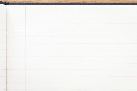 Blank empty notebook, lined paper background Stock Photos