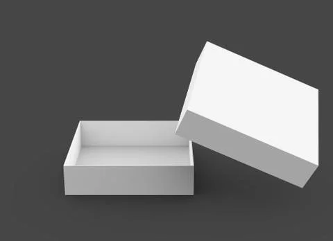 Blank empty open box 스톡 일러스트