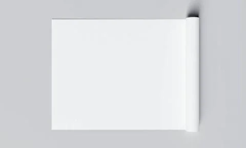 Blank empty paper roll with copy space for advertising background. Art and... Stock Photos