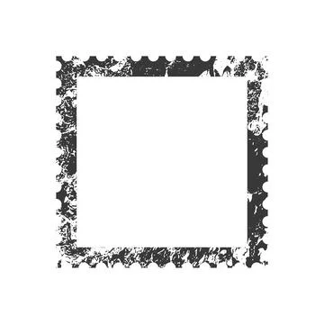 Blank empty postage stamp Grunge. Clean postage stamp template. Postage sta.. Stock Illustration