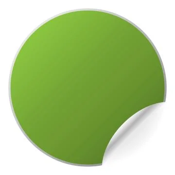 Blank empty round label or sticker with curled up side and transparent shadow 스톡 일러스트