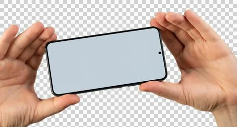 Blank empty smartphone horizontal screen Stock Photos