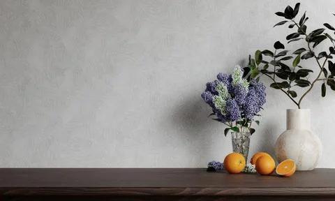Blank empty space on beautiful oak wood wooden counter top with morning sunlight Stock Illustration