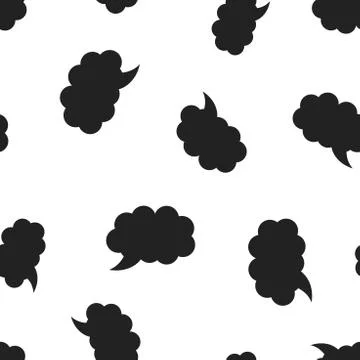 Blank empty speech bubble icon seamless pattern background. Business concept  Illustrazione stock