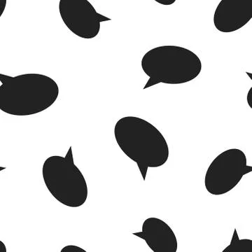 Blank empty speech bubble icon seamless pattern background. Business concept  Stock Illustration