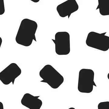 Blank empty speech bubble icon seamless pattern background. Business concept  Illustrazione stock