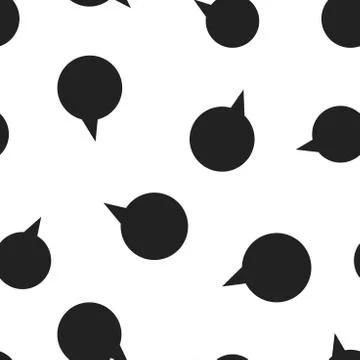 Blank empty speech bubble icon seamless pattern background. Business concept  Stock Illustration