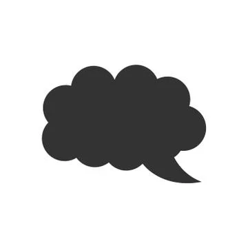 Blank empty speech bubble vector icon in flat style. Dialogue box on white is イラスト素材