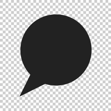 Blank empty speech bubble vector icon in flat style. Dialogue box on isolated Illustrazione stock