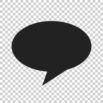 Blank empty speech bubble vector icon in flat style. Dialogue box on isolated Illustrazione stock