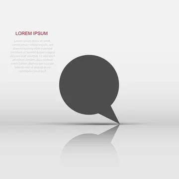 Blank empty speech bubble vector icon in flat style. Dialogue box on white .. Stockillustratie