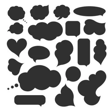 Blank empty speech bubbles Illustrazione stock