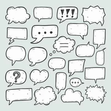 Blank empty speech bubbles for infographics vector illustration Stock Illustration