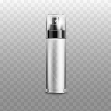 Blank empty spray bottle mockup isolated on white background 스톡 일러스트