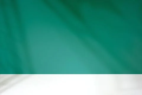 Blank Empty Table 3d Space White Green scene Background with shadows Stock Illustration