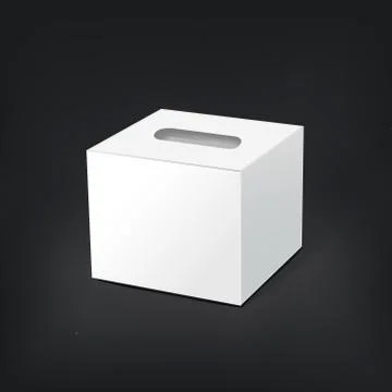 Blank empty tissue box Stockillustratie