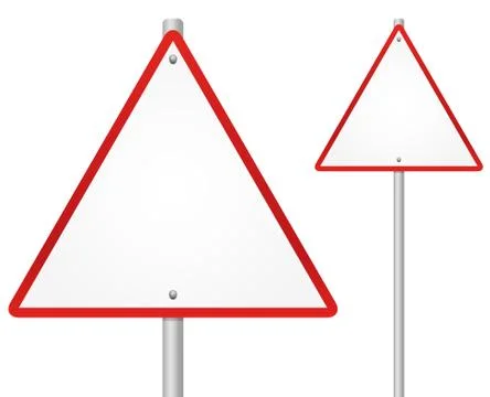Blank-empty triangle Road Sign Stock Illustration