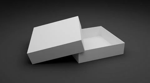 Blank Empty White Box For Mockup - 3D Illustration Stock Illustration