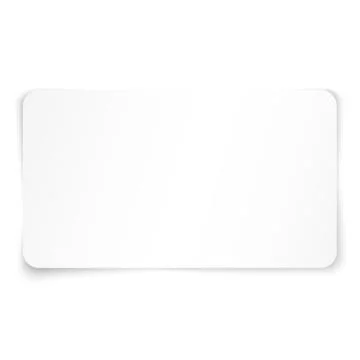 Blank empty white rectangular adhesive label with transparent shadow イラスト素材
