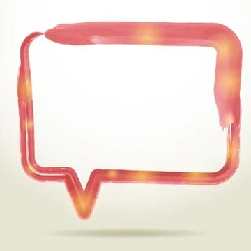 Blank empty white speech bubbles watercolor on white background. Stock Illustration