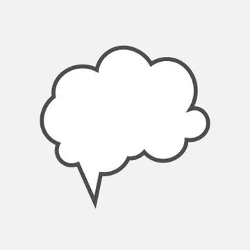 Blank empty white vector speech bubble Stock Illustration