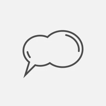 Blank empty white vector speech bubble Stock Illustration