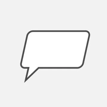Blank empty white vector speech bubble Stock Illustration