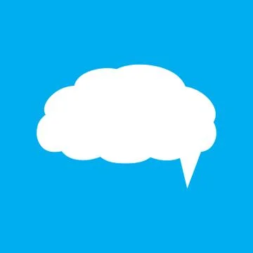 Blank empty white vector speech bubble Stock Illustration