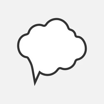 Blank empty white vector speech bubble Illustrazione stock