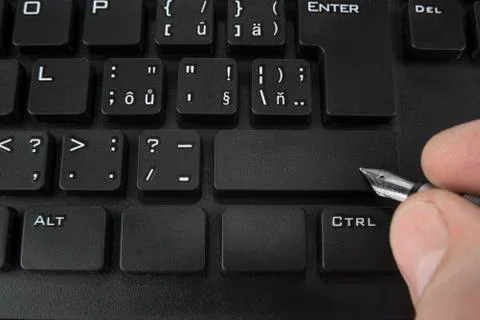 Blank enter and shift keys on computer keyboard Stock Photos