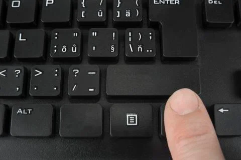 Blank enter and shift keys on computer keyboard Stock Photos