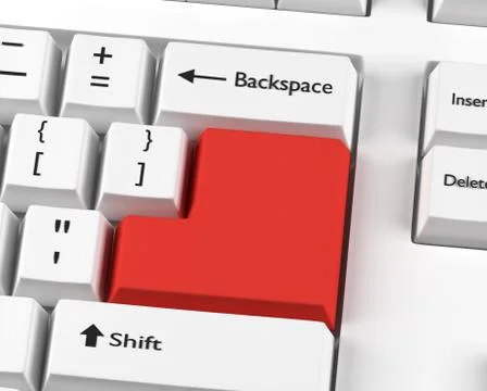 Blank enter key concept Foto stock