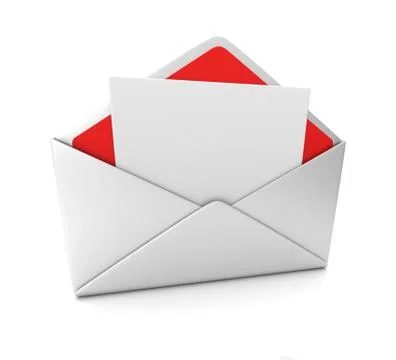 Blank envelope concept 3d illustration Stock Illustration
