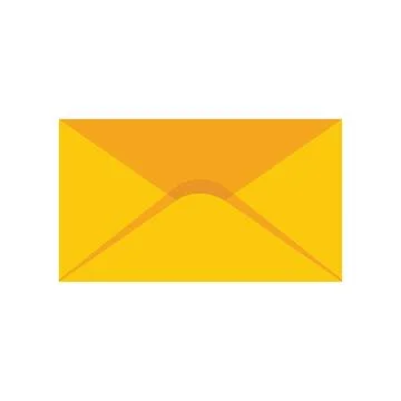 Blank envelope icon flat vector. Mail letter Stock Illustration